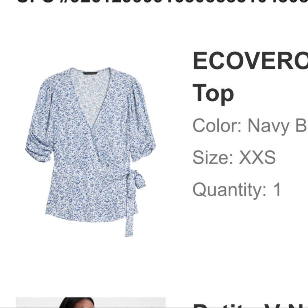 Banana Republic Wrap Top.